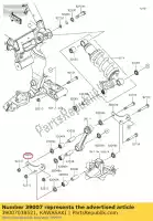 39007038521, Kawasaki, Arm-susp, link, lh, f.black en650 kawasaki  vulcan 650 2015 2016 2017 2018 2019 2020 2021, Nieuw