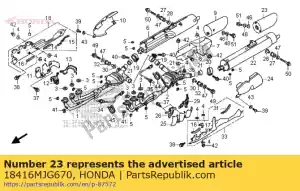 Honda 18416MJG670 pièce de queue comp, m - La partie au fond