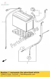 Ici, vous pouvez commander le fil, batterie mi auprès de Suzuki , avec le numéro de pièce 3386017G00: