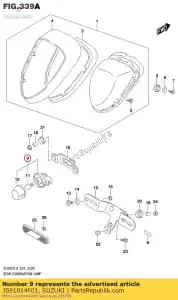 suzuki 3591014F01 lamp assy,licen - Bottom side