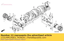 Tutaj możesz zamówić ? O? Ysko a, g?ówne (niebieskie) od Honda , z numerem części 13314MCA003: