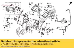 Here you can order the cable, pocket lock from Honda, with part number 77241MCA000: