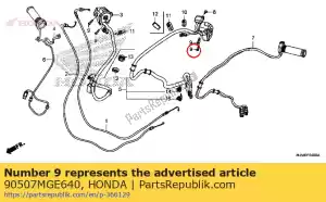 Honda 90507MGE640 arruela de parafuso, 5x20 - Lado inferior