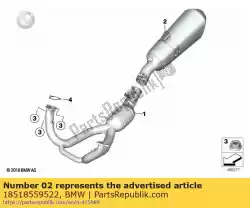 Qui puoi ordinare marmitta posteriore, cromata da BMW , con numero parte 18518559522: