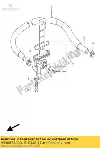 suzuki 4430638A00 palanca, grifo de combustible - Lado inferior