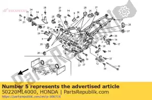 honda 50220ML4000 collar, percha motor - Lado inferior