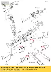 lager-naald kx125-e2 van Kawasaki, met onderdeel nummer 920461162, bestel je hier online: