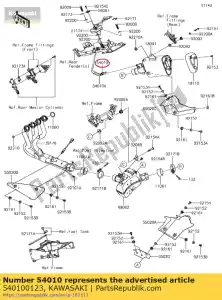 kawasaki 540100123 cable, abierto zx600r9f - Lado inferior