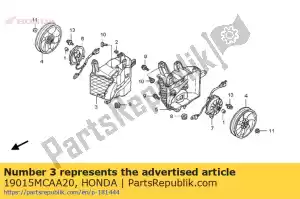 Honda 19015MCAA20 guide d'air, r. radiateur - La partie au fond