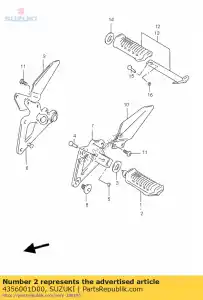 suzuki 4356001D00 podnó?ek fr - Dół