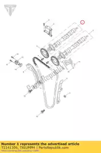 triumph T1141306 albero a camme, entrata, 4i, assy - Il fondo