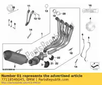 77118546045, BMW, ensemble, système d'échappement hp titan bmw  1000 2013 2014 2015 2016, Nouveau