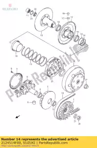 suzuki 2124514F00 o-ring, móvel - Lado inferior