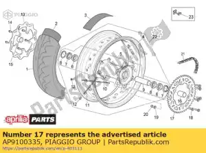 Piaggio Group AP9100335 chain ring z=47 - Bottom side