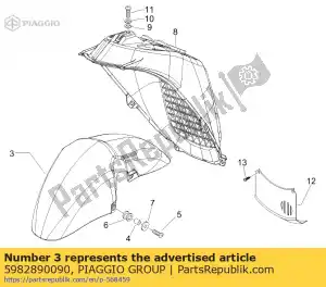 Piaggio Group 5982890090 mudguard - Bottom side