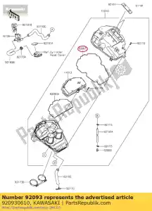 kawasaki 920930610 selo kle650eff - Lado inferior