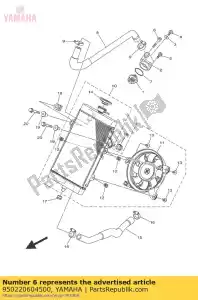 yamaha 950220604500 perno, brida - Lado inferior