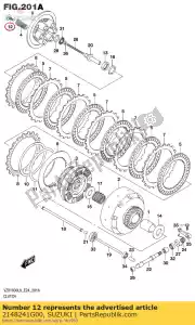 suzuki 2148241G00 bolt,clutch spr - Bottom side