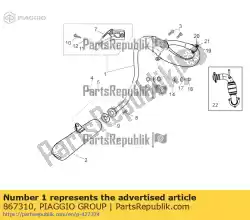 Qui puoi ordinare silenziatore da Piaggio Group , con numero parte 867310: