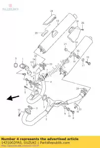 suzuki 1421002FA0 rura, z??cze wydechowe - Dół