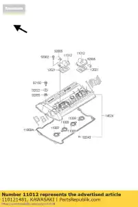 kawasaki 110121481 dop, membraan zx900-a5 - Onderkant