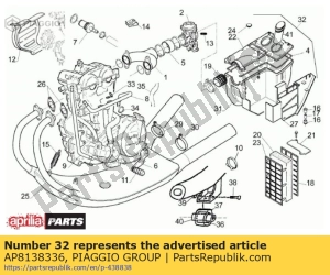 aprilia AP8138336 base corps filtre - La partie au fond