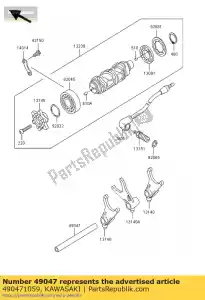 kawasaki 490471059 rod-shift vn750-a2 - Bottom side