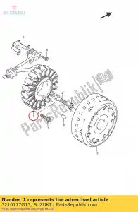 Suzuki 3210117G13 stator assy - La partie au fond