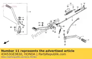 honda 43453GE3830 gewricht, remarm - Onderkant