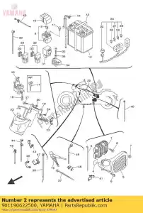 yamaha 901190622500 parafuso, com arruela (4jx) - Lado inferior