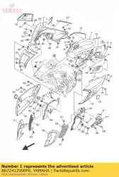 deksel, zijde 1 van Yamaha, met onderdeel nummer B672412900P0, bestel je hier online: