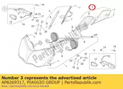 Tutaj możesz zamówić prawy kierunkowskaz f. Soczewka od Piaggio Group , z numerem części AP8269317: