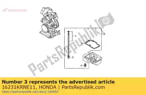 Honda 16231KRNE11 conjunto de agulha, jato - Lado inferior