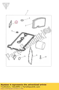 triumph T1291023 spark plug - Bottom side