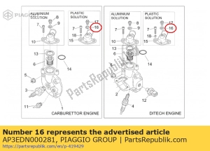 aprilia AP3EDN000281 uszczelka papierowa - Dół