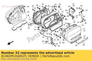 Honda 81482MCA000ZF molding, l. rr. saddlebag - Bottom side