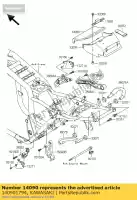 140901794, Kawasaki, coperchio, cassetta degli attrezzi kawasaki zrx  s r c zrx1100 zrx1200 zrx1200r zrx1200s zxr1200s 1200 1100 , Nuovo