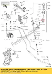 01 slangrem,rr reservoir van Kawasaki, met onderdeel nummer 430951495, bestel je hier online: