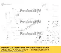 CM013202, Piaggio Group, Resorte de retención de tubos / cables     , Nuevo