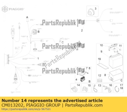 Aprilia CM013202, Molla di ritenuta per tubi / cavi, OEM: Aprilia CM013202