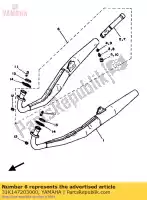 31K147203000, Yamaha, zespó? t?umika 2 yamaha rd rdf 350, Nowy