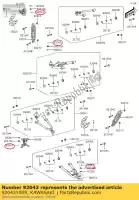 92043Y009, Kawasaki, pin, 3x25 kawasaki kvf300 brute force 300 kfx50 kfx90 kaf700 mule promx 50 90 700 , Nuovo