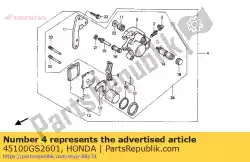 Aquí puede pedir pinza de montaje, fr l de Honda , con el número de pieza 45100GS2601:
