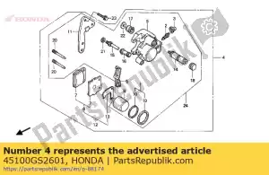 Honda 45100GS2601 pinza de montaje, fr l - Lado inferior