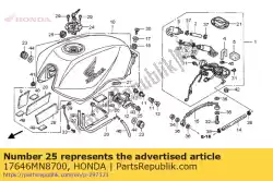 Aqui você pode pedir o borracha, vedação de respiro em Honda , com o número da peça 17646MN8700: