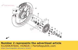 Honda 41200KAY600 piñón comp., dri final - Lado inferior