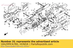 Here you can order the rubber e from Honda, with part number 18429MCA780: