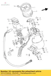 Ici, vous pouvez commander le couverture, mètre auprès de Suzuki , avec le numéro de pièce 3419339A20: