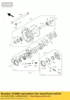 410681309, Kawasaki, Axle,fr kawasaki kdx 125, New