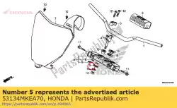 Aqui você pode pedir o cachimbo hndl de almofada em Honda , com o número da peça 53134MKEA70: